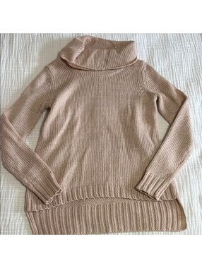 The Limited Women's Pink Sparkly Turtleneck Sweater